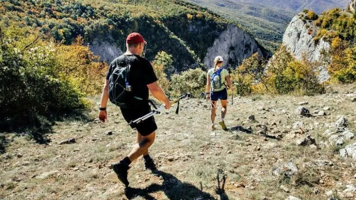 running and trekking shoes