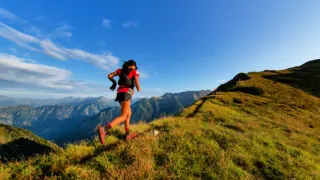 runner on trail during 50k taper
